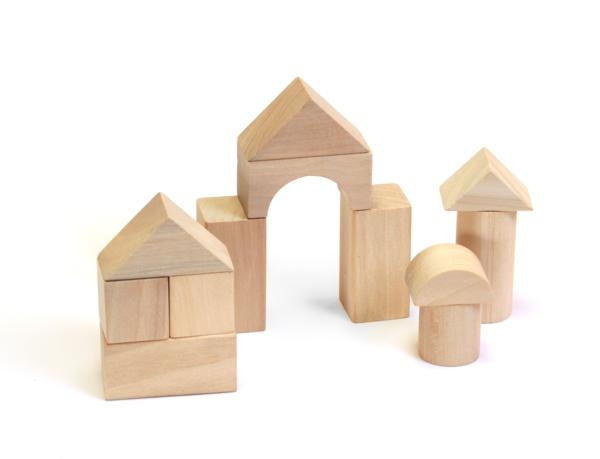 Wooden House Blocks